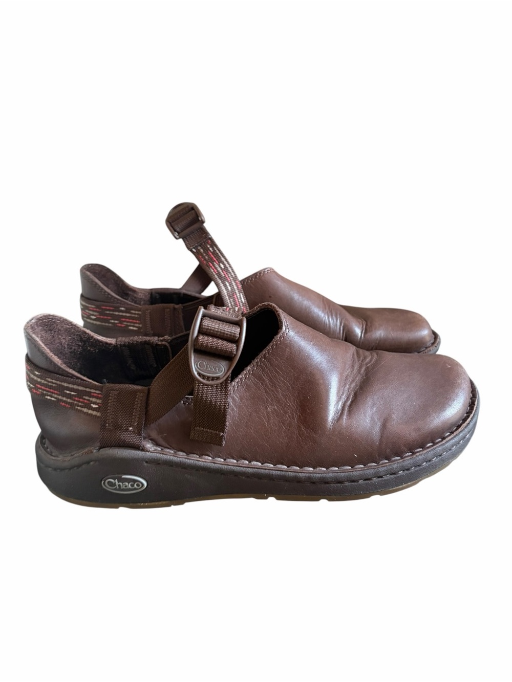 Chaco PedShed Brown Nubuck Leather Slip On Clogs Vibram Women’s 10